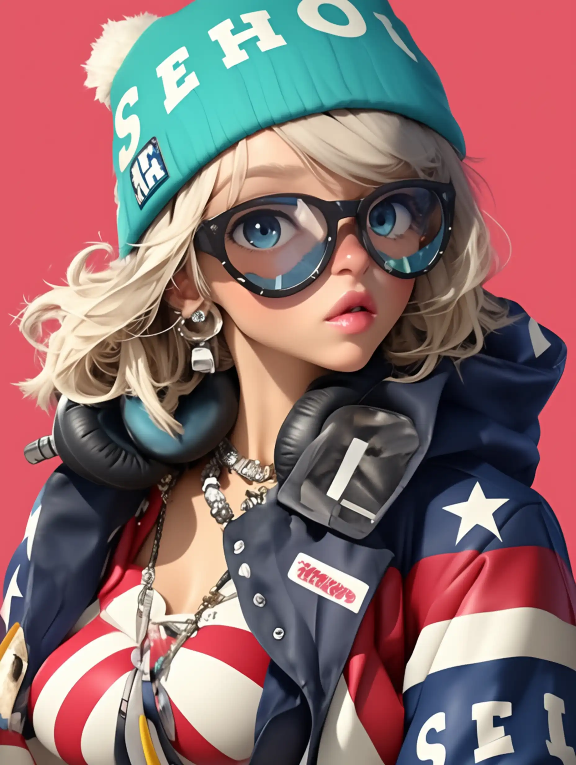 Fashion lady digital illustration